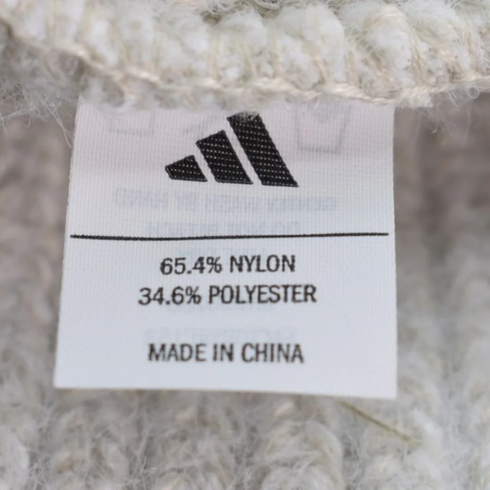 Adidas Women's Lifestyle Non Fold Beanie Knit Hat Cap Beige/White JL1134 NEW